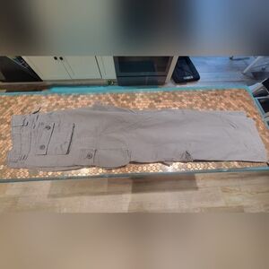 Men's Gray Drawstring Cargo Pants Size 38